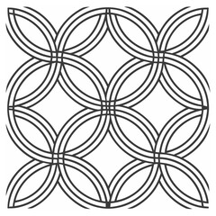 Fototapeta premium A seamless and elegant abstract geometric pattern composed of multiple interlocking and overlapping circles.