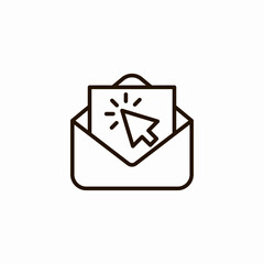 email marketing click icon sign vector