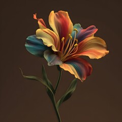 Obraz premium color flower, generation AI