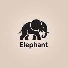 vector illustration of an abstract elephant logo