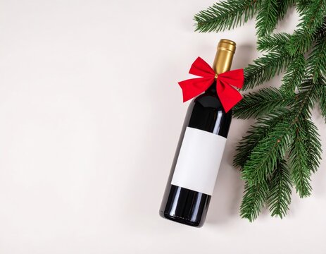 Full isolated wine and champagne bottles and glasses with red and white liquid, perfect for beverage and celebration themes - Powered by Adobe