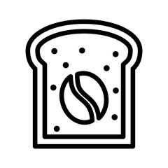 bread icon with coffee beans inside