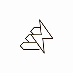 lightning energy level icon sign vector