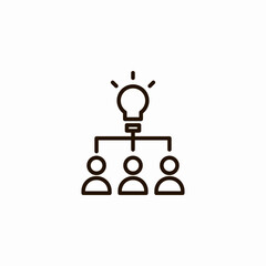 shared idea collaboration icon sign vector