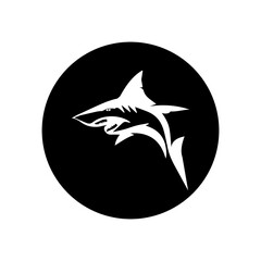 Shark icon vectors illustration black color