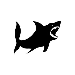 Open mouth shark icon vectors illustration