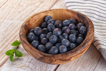 Raw ripe sweet and juicy blueberry