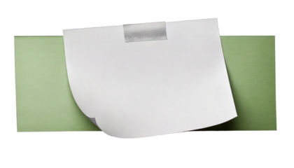 White sticky note PNG clip art features a clean, simple design perfect for digital projects, presentations, reminders, and organization. Its versatile, adhesive appearance enhances creativity, communi