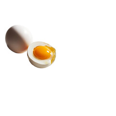 Single Egg Isolated on White Background