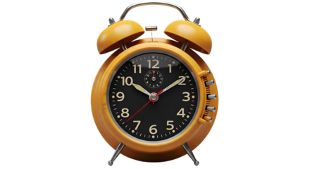 Alarm clock with retro design – front-facing PNG