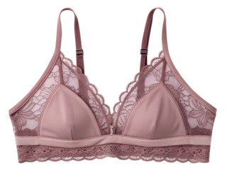 Luxurious light pink lace bra featuring delicate floral patterns and adjustable straps on a dark background for e commerce