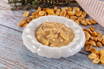 Peanut butter spread with nuts