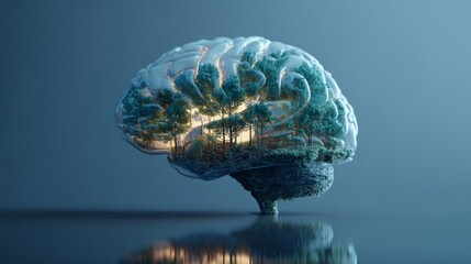  Surreal Depiction Brain Filled