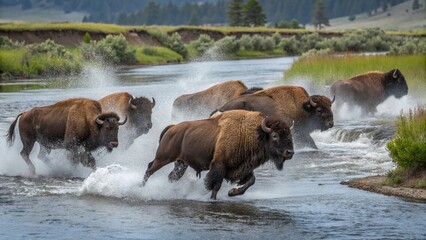 Bison, sharp and realistic, Photo,Cute photos of animals,4K