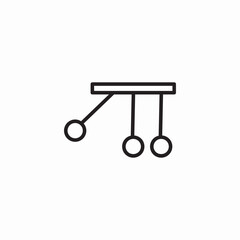 newton's cradle motion icon sign vector
