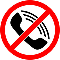 No phone, telephone prohibited symbol.