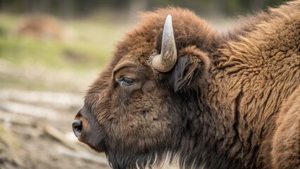 Bison, sharp and realistic, Photo,Cute photos of animals,4K