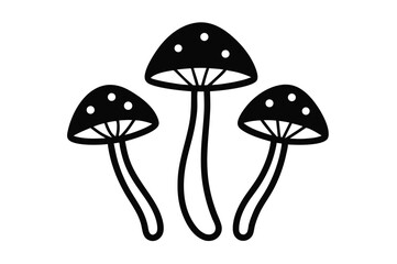 A vibrant vector illustration of a red toadstool mushroom in a forest, perfect for nature and food-related designs