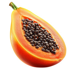 Papaya fruit, isolated 