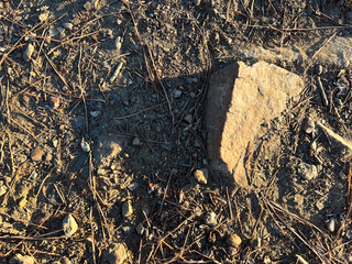 texture of the stone and soil ground
