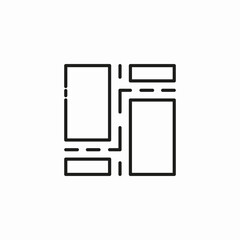 building layout plan icon sign vector