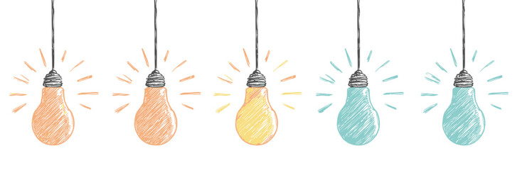 Fishing rod and reel, fishing tackle on a white background with a lightbulb concept design
