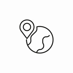 global location pin icon sign vector
