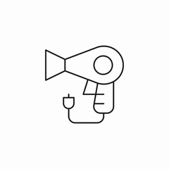 hair dryer electric icon sign vector