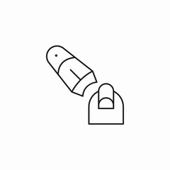 open lipstick tube icon sign vector