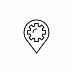 settings location pin icon sign vector