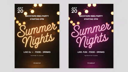 Summer Nights Backyard Party Celebration vector