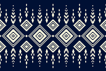Pixel Art Geometric Fabric Pattern