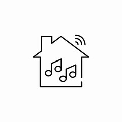 music playing house studio icon sign vector