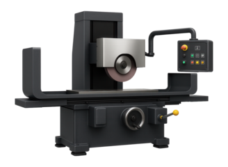 Heavy-duty surface grinder with a fixed beam and large grinding wheel for shipbuilding and heavy machinery plants