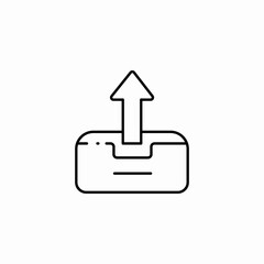 upload outbox arrow icon sign vector