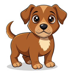 Fototapeta premium A delightful curious puppy with a curious sniff, isolated on a white background, exploring its surroundings with innocence.