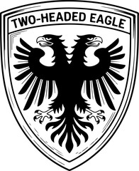 Fototapeta premium Eagle Logo with Shield Vector – Powerful Emblem Design for Security & Prestige