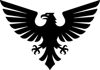 Obraz premium Eagle Logo with Shield Vector – Powerful Emblem Design for Security & Prestige