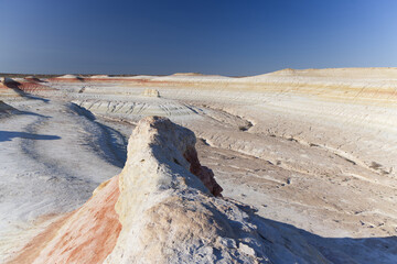 The incredible geological formations of Tiramisu Canyon, Mangystau