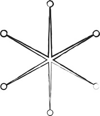 Star line brush. Design decoration