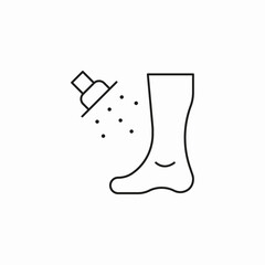 foot shower cleansing icon sign vector
