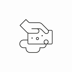 hand soap washing icon sign vector