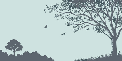 winter landscape with trees