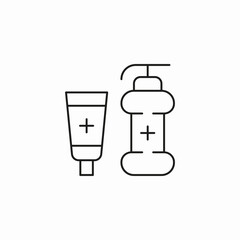 medical creams lotions icon sign vector