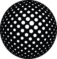 abstract decorative dotted ball silhouette vector illustration