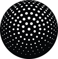 abstract decorative dotted ball silhouette vector illustration