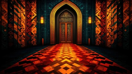 Opulent Palace Entrance: A Glimpse into Arabian Nights
