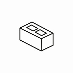 concrete block unit icon sign vector