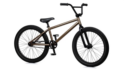Fototapeta premium Bronze BMX bike, side view