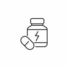 energy supplement bottle icon sign vector